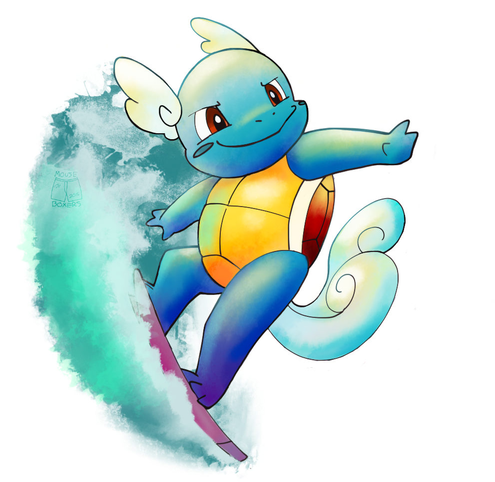 008 Wartortle - Cartoon (1024x1024), Png Download