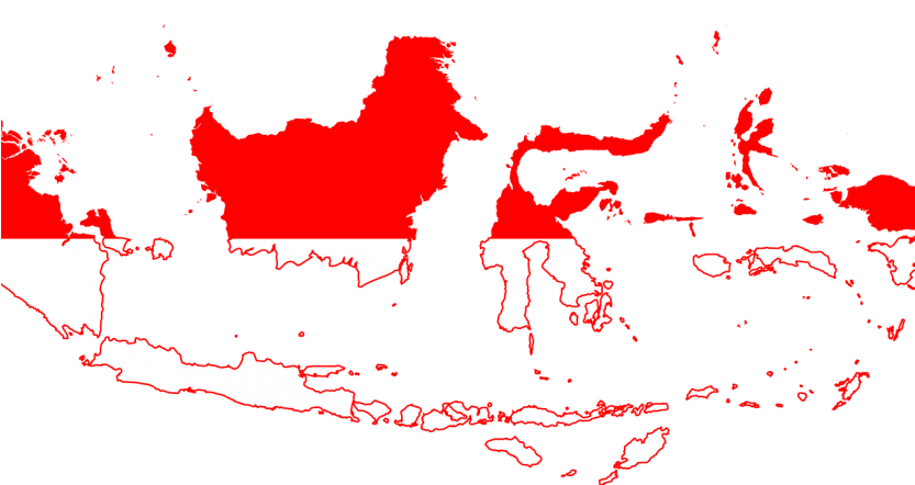 National Focal Point Indonesia - Indonesia Map Clipart (832x450), Png Download