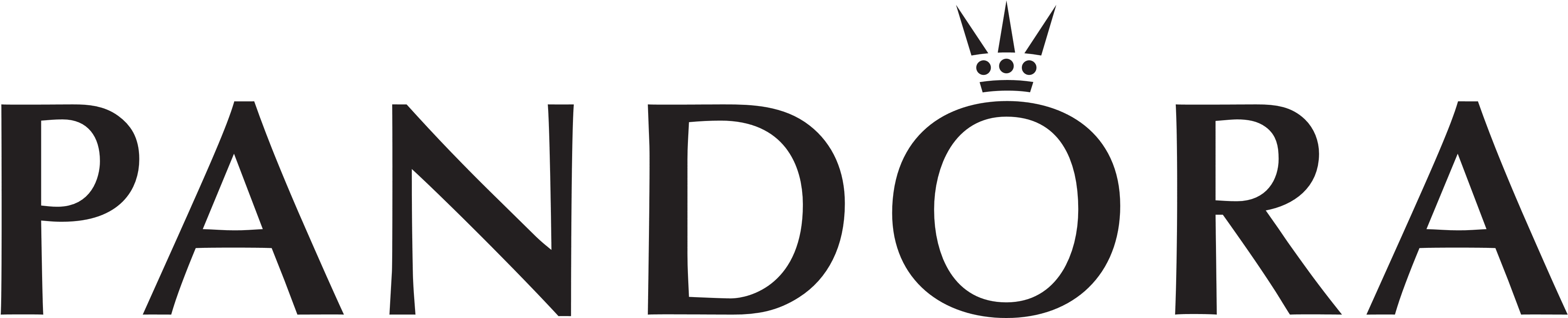 Pandora Logo & Logotype - Pandora High Res Logo (4200x1000), Png Download
