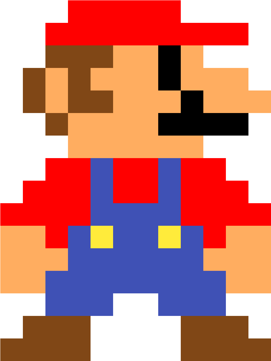 Pixilart - Mario Ninjanasir - Mario Bros 8 Bits (1200x1200), Png Download