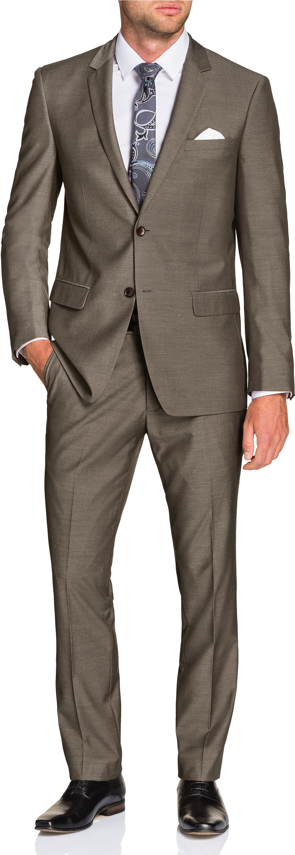 Mocha Falco 2 Button Suit - Bangladeshi Men In Suit (3000x3000), Png Download