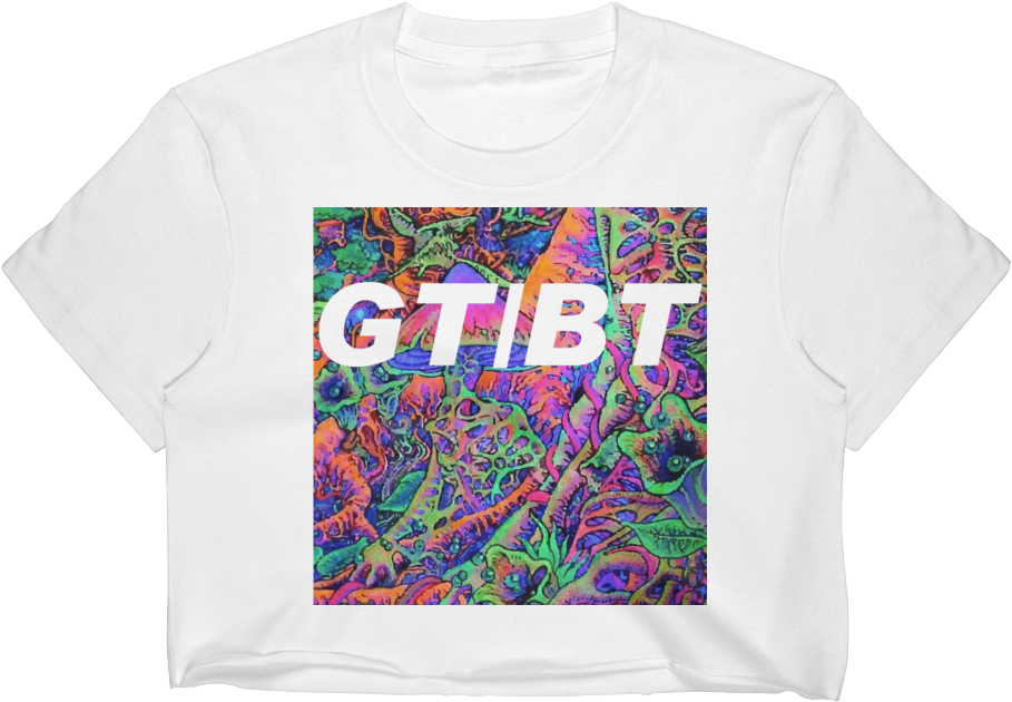 ''trip'' Women's Crop Top Okamistudio - Graphic Design (1000x1000), Png Download