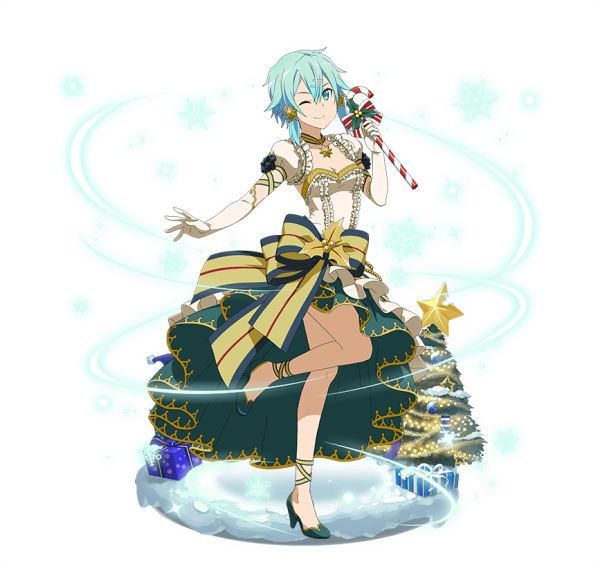 Sinon - Merry Christmas Draw Of Anime Christmas Girl (600x568), Png Download