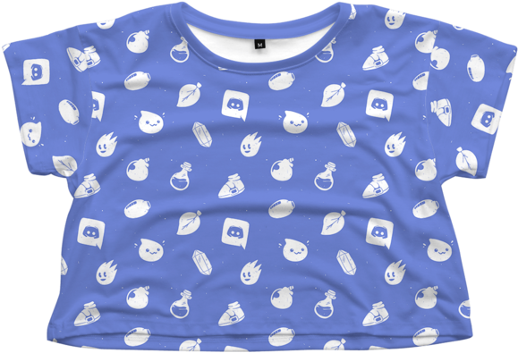 All Over Crop Top Crop Top - Discord Crop Top (650x650), Png Download