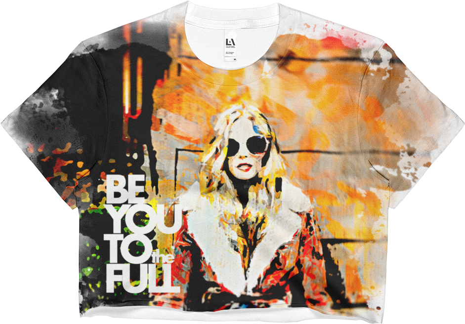 Beyoutothefull Ladies Crop Top - Illustration (1000x1000), Png Download