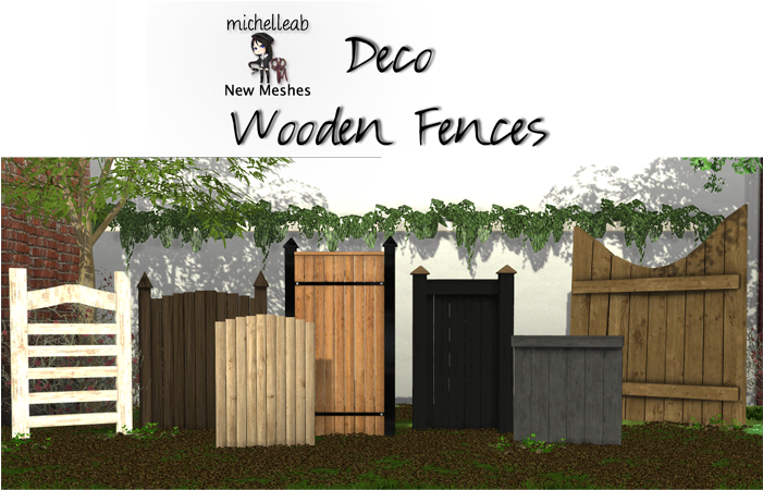“ Sims 4 Deco Wooden Fences 7 New Meshes Made By Me - Sims 4 Fence Download (700x457), Png Download