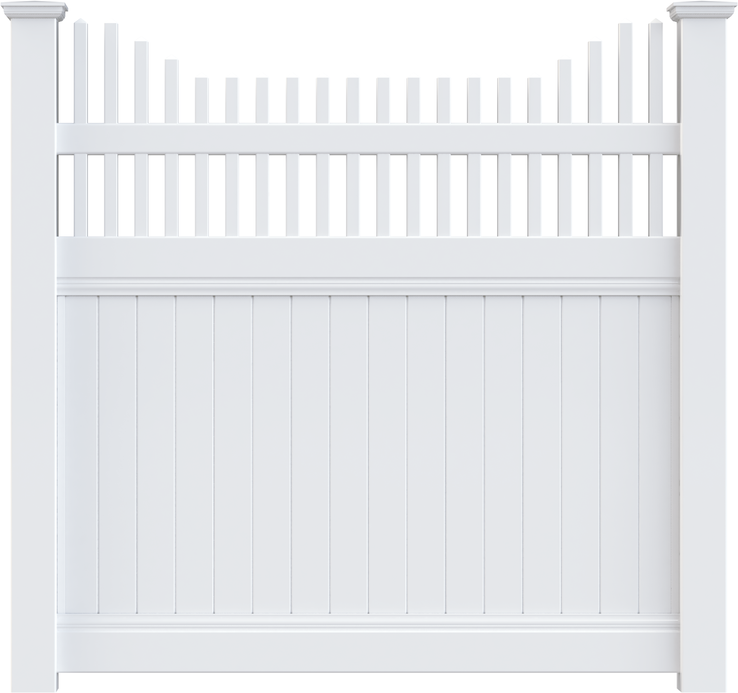 Boston Privacy Fence New England Fence Top Accent - Gate (2600x2436), Png Download