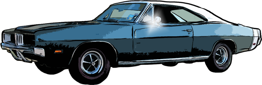 Dodge Charger '69 (1000x327), Png Download