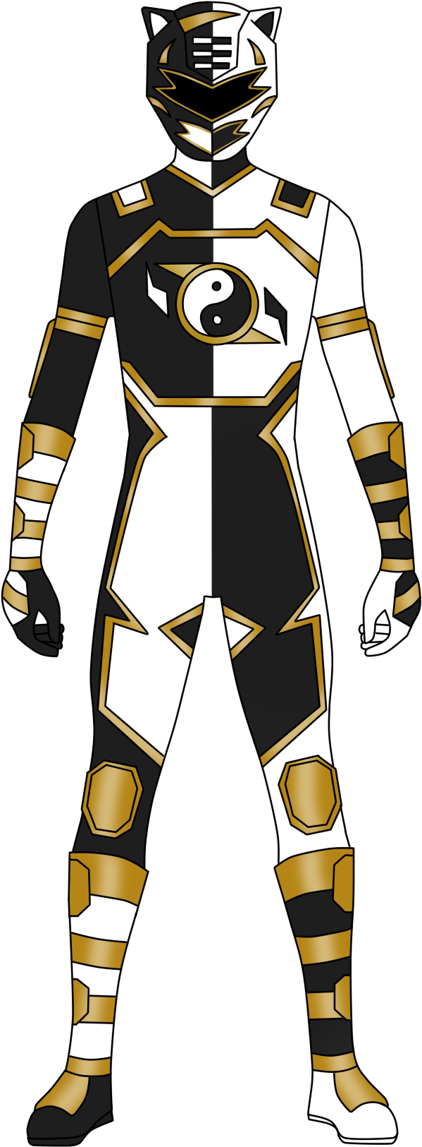 Yin Yang - Yin Yang Power Ranger (1081x1631), Png Download