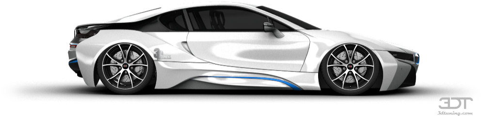 Bmw I8 Series Coupe 2014 Tuning - White Bmw I8 Png (1004x373), Png Download