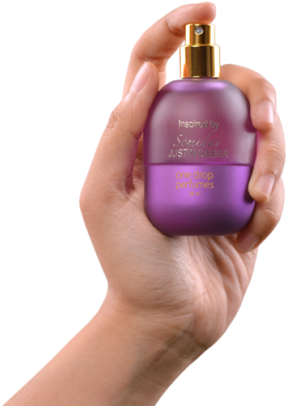 Purple Bottle - Hand Spraying Perfume Bottle Png (600x600), Png Download