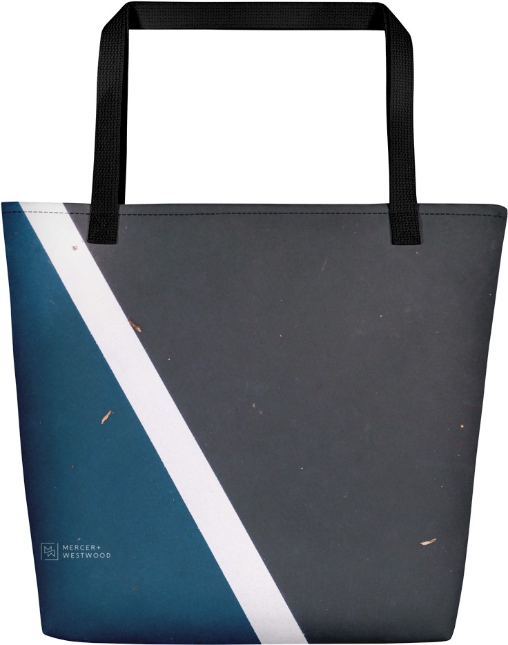 Beach Bag "straight Lines" By Mercer Westwood Mercer - Tote Bag (1000x1000), Png Download