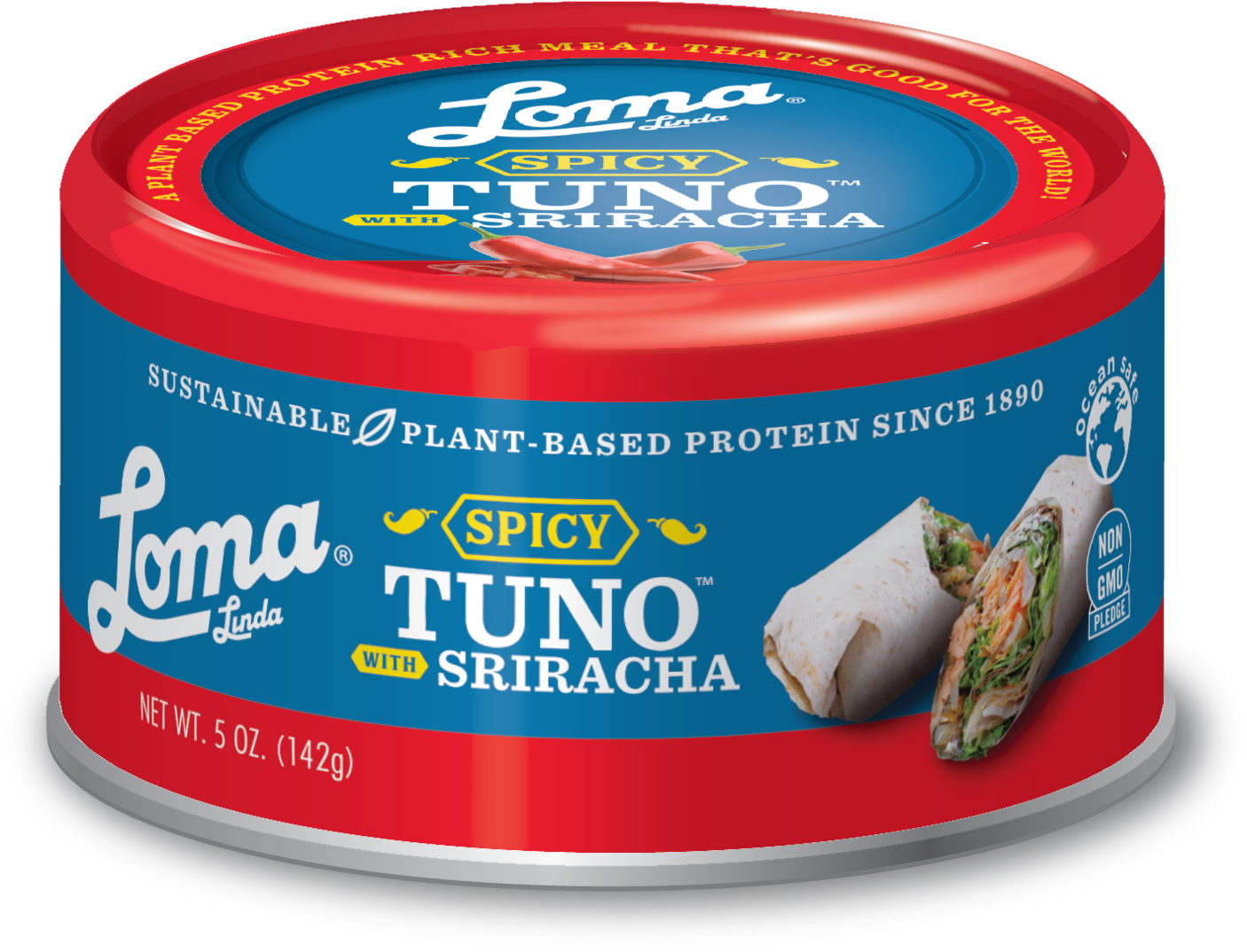 "tuno" Vegan Tuna In Sriracha Sauce (1600x1306), Png Download