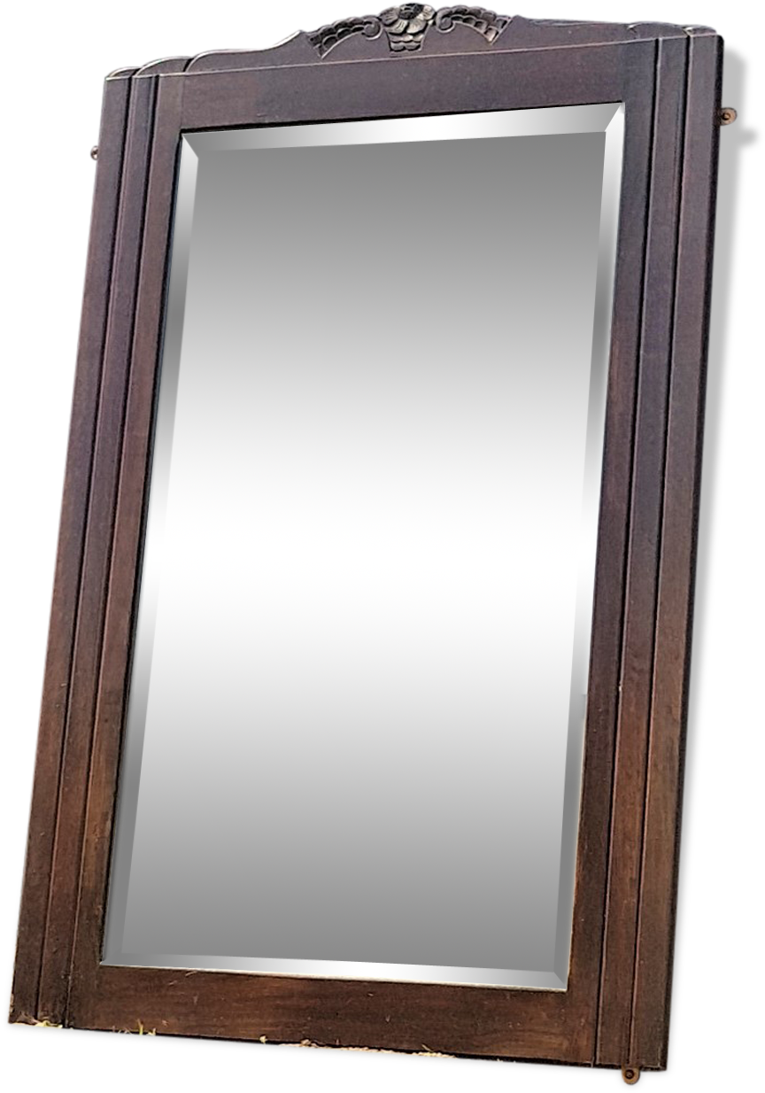Mirror Frame Wood Dark Art Deco 130x82cm - Plywood (1457x1457), Png Download