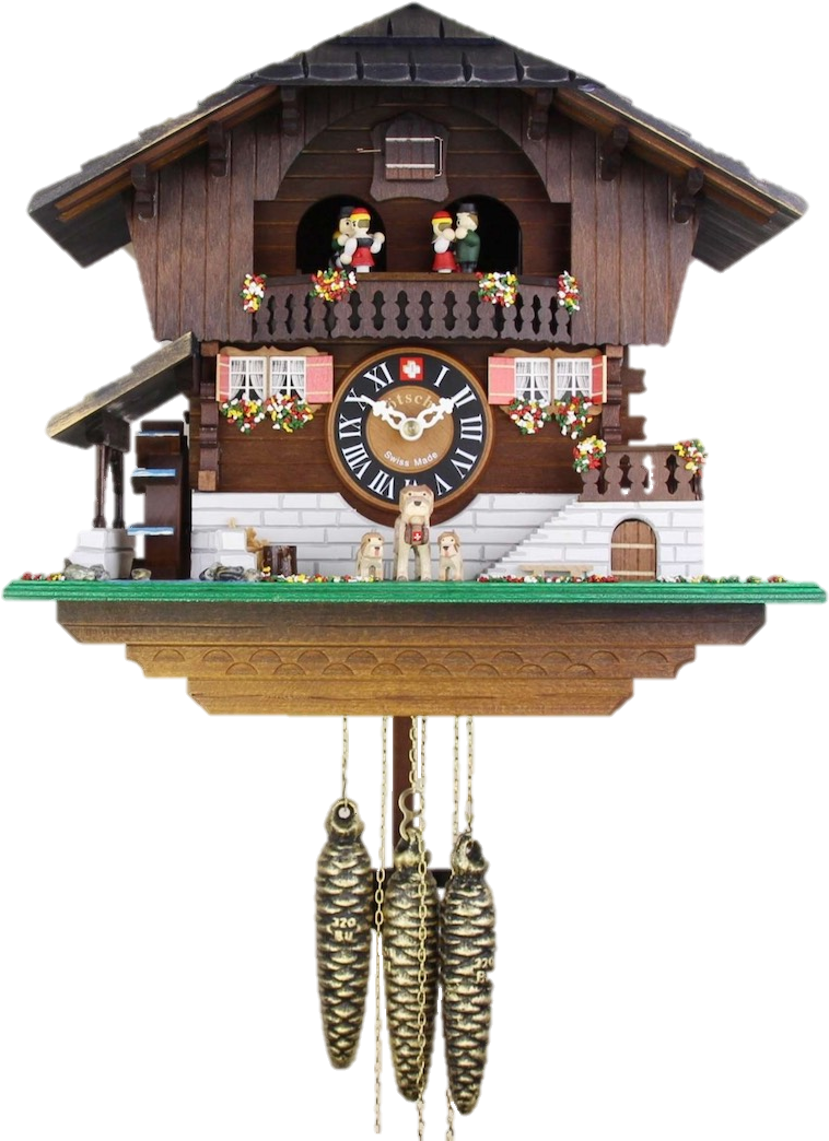 Kuckucksuhr Barry & Die Welpen - Cuckoo Clock (800x1067), Png Download