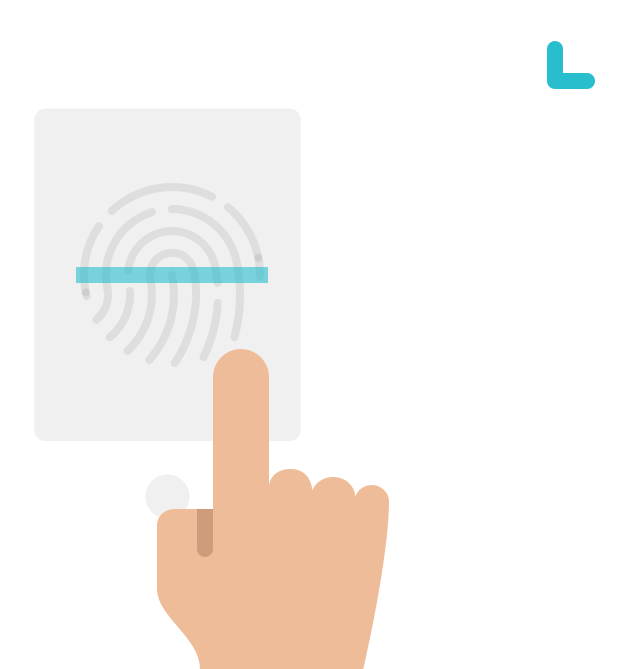 An Image Of An Individual Clocking In For A Shift Using - Circle (1000x800), Png Download