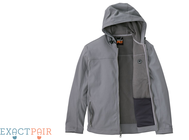 Men's Timberland Pro® Power Zip Hooded Softshell Jacket - Hood (800x467), Png Download