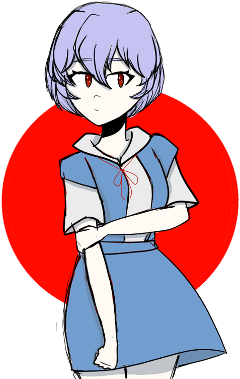Rei Ayanami By Colorbarsghost - Cartoon (894x894), Png Download