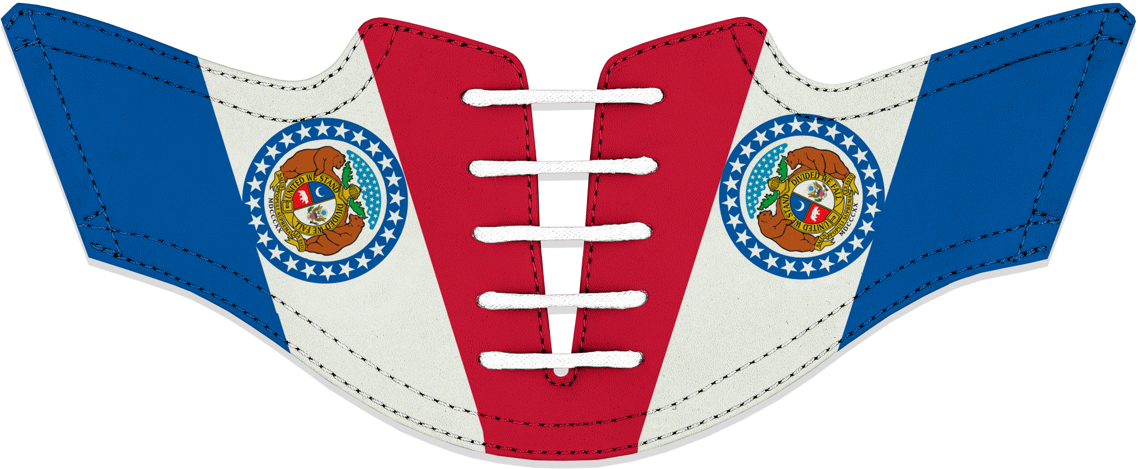 Men's State Of Missouri Flag Saddles & Laces - Nurse Cupcake Topper Printable (4125x1650), Png Download
