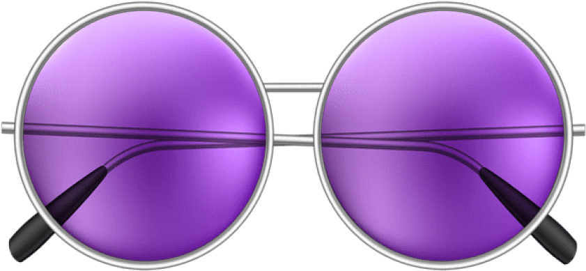 Free Png Download Round Sunglasses Purple Clipart Png - Hippie Glasses Transparent Background (850x397), Png Download