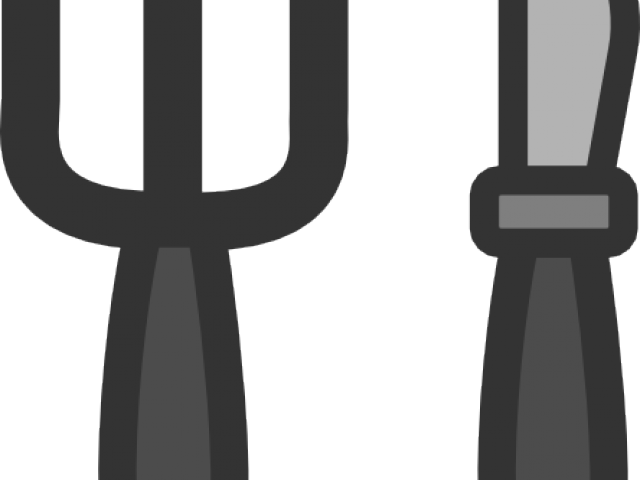 Cartoon Chef Knife And Fork Transparent (640x480), Png Download