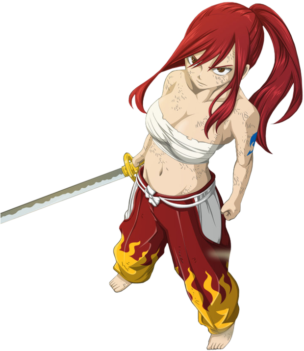 Fairy Tail Wiki - Erza Scarlet No Background (772x800), Png Download