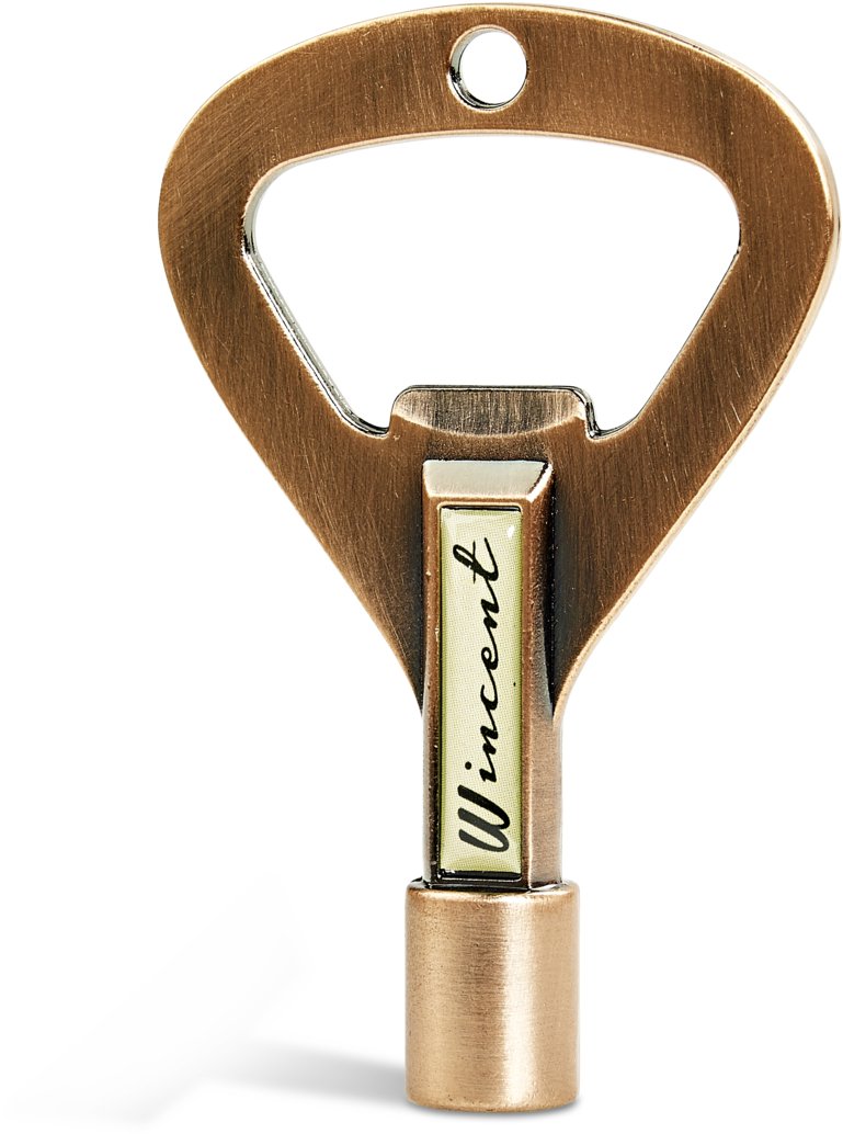 Wincent Rockkey Drum Tuning Key & Bottle Opener Cymbal - C-clamp (1000x1726), Png Download