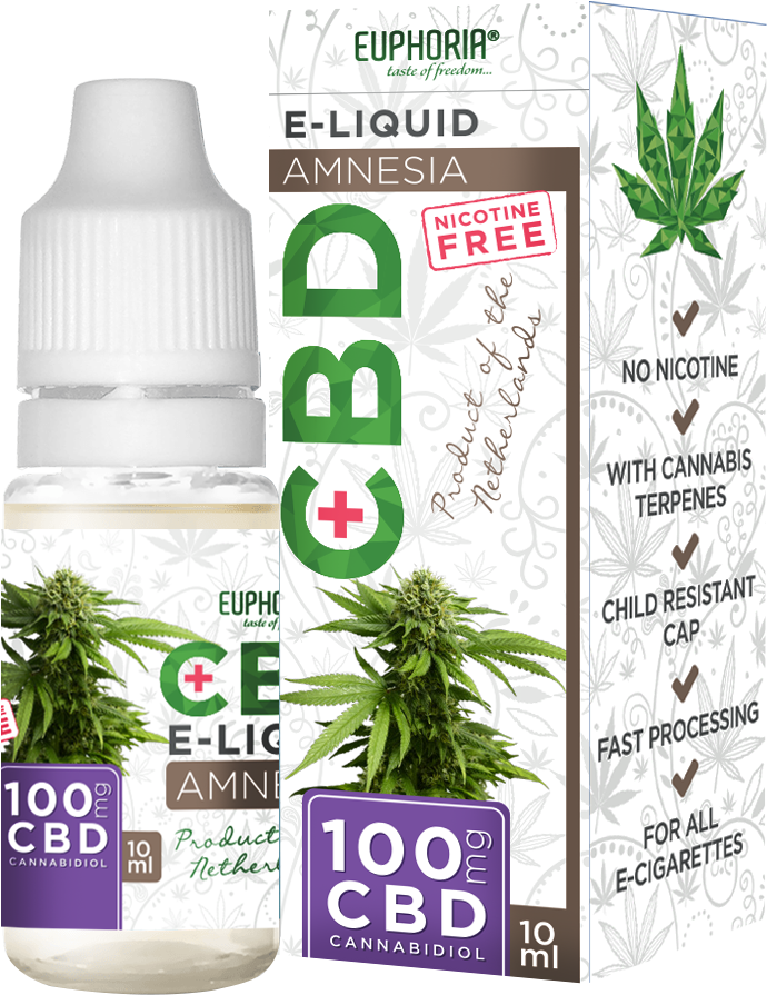Cbd E-liquid Amnesia 100 Mg - Cannabidiol (1024x1024), Png Download