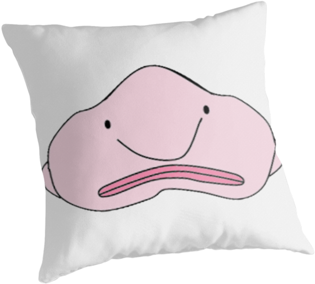 "blobfish" Throw Pillows By Boothedog - Throw Pillow (875x875), Png Download