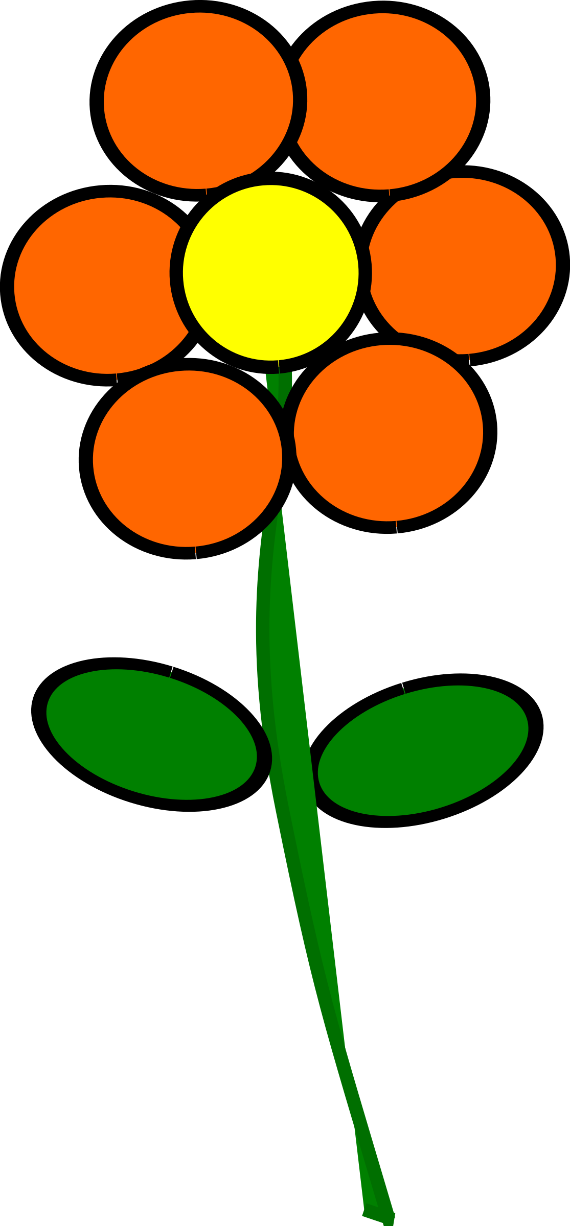 This Free Icons Png Design Of Flower 3 Orange (1115x2400), Png Download