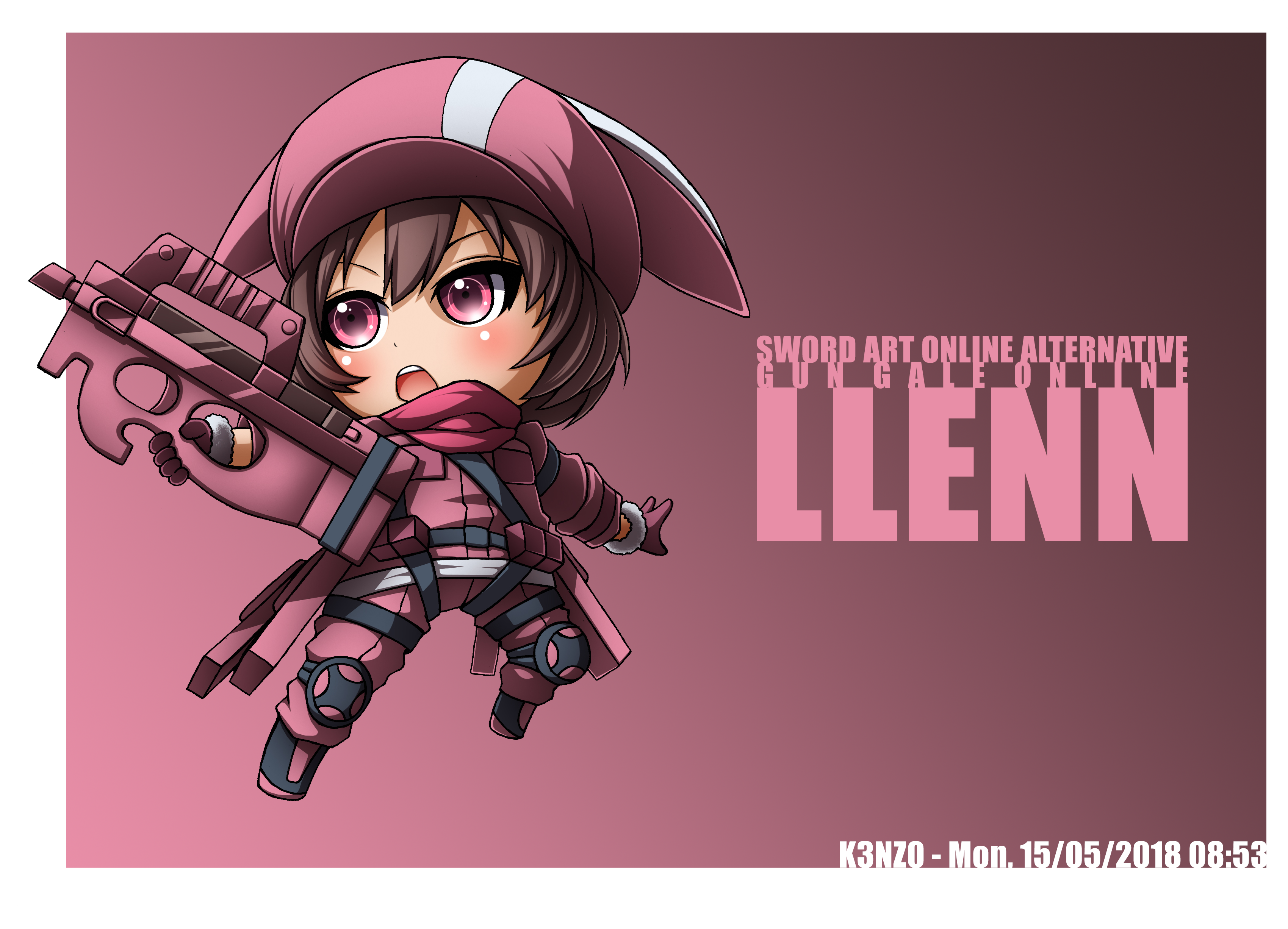 Sword Art Online Ggo (3508x2552), Png Download