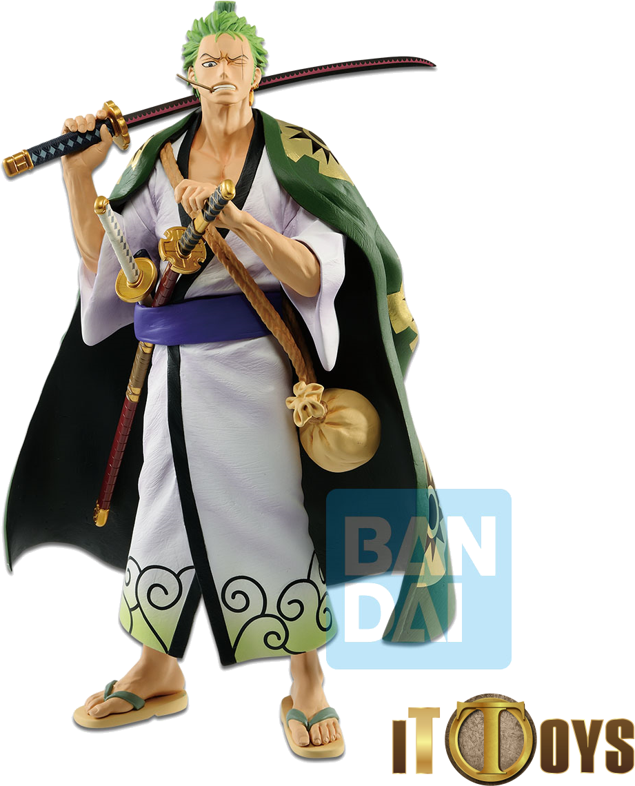 Non Scale Figure One Piece Roronoa Zoro Japanese Style - One Piece Roronoa Zoro Japanese Style Figure (1200x1200), Png Download