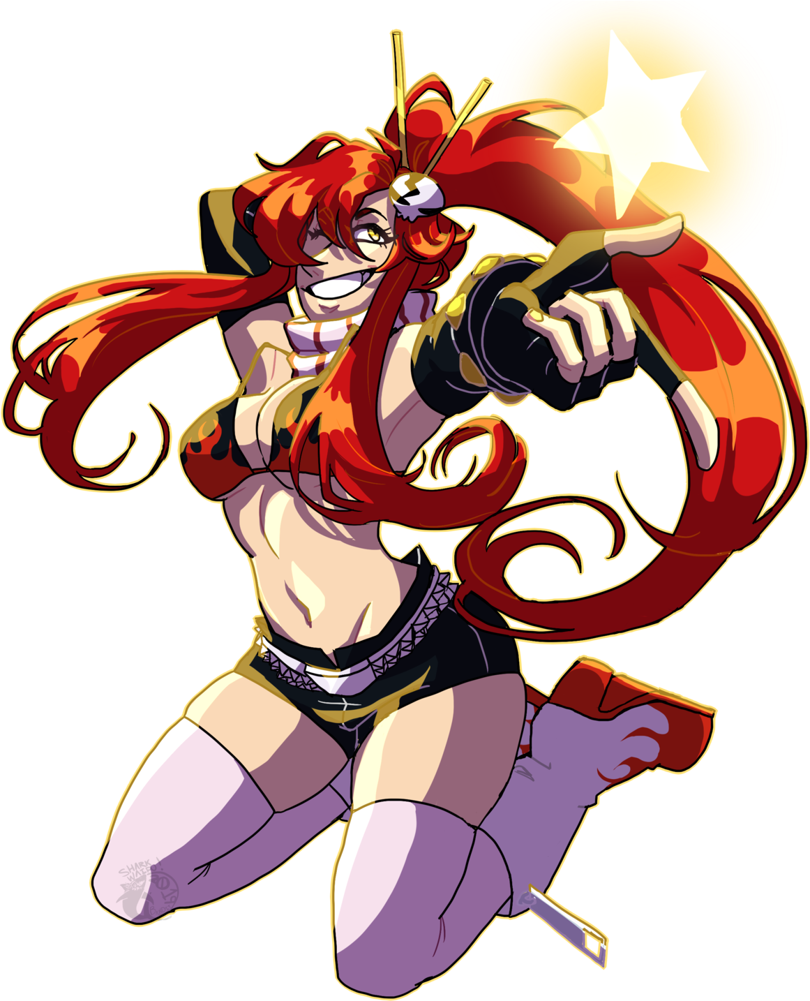 “you Are My Star ”did Some Fanart Of Yoko From Gurren - Cartoon (1280x1536), Png Download
