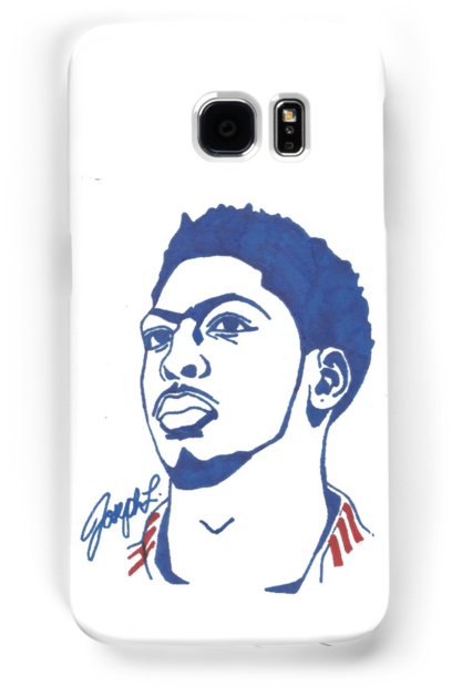 Anthony Davis Sharpie Sketch - Mobile Phone Case (500x700), Png Download