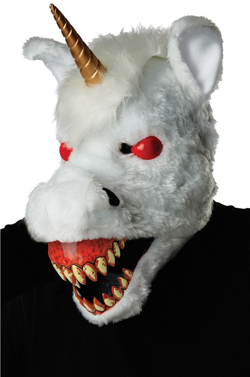 Evil - Evil Unicorn Ani Motion Mask (800x1268), Png Download