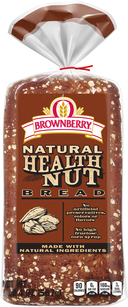Brownberry Naturals Health Nut Bread Package Image - Brownberry Health Nut Bread (1000x1000), Png Download