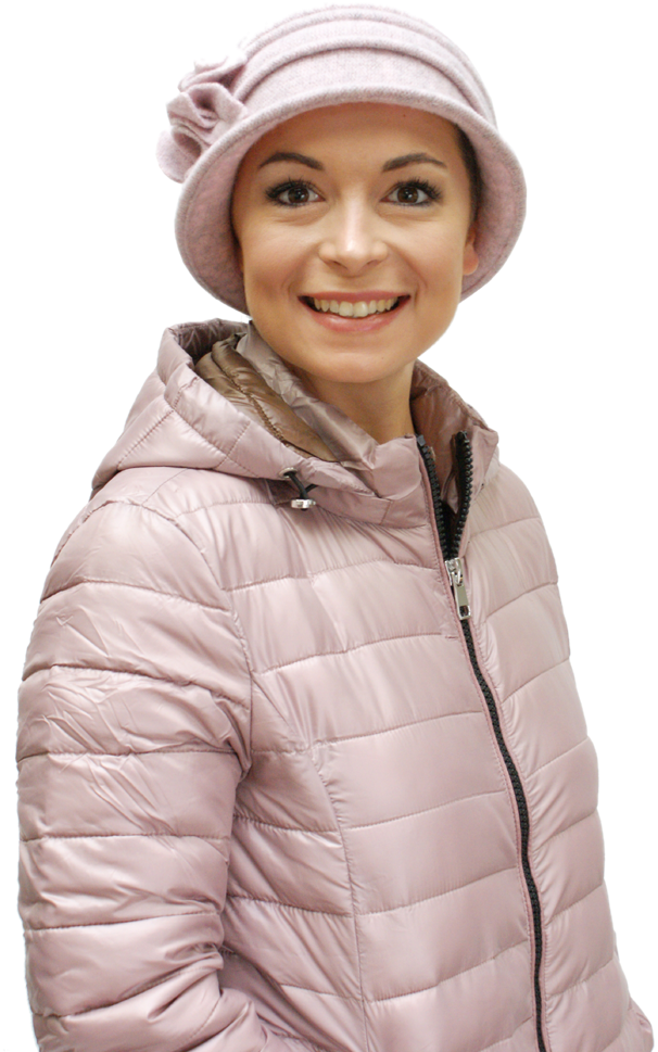 Soft Pink Winter Chemo Hat - Girl (667x1000), Png Download