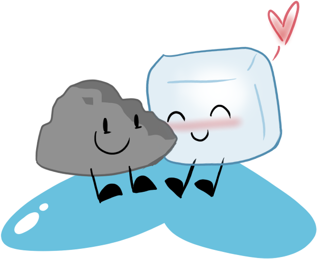 Ice Cube Clipart Kawaii - Rocky And Ice Cube (1000x1000), Png Download