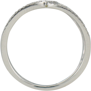 14k White Gold Interlocking Diamond Circles Ring (1000x750), Png Download