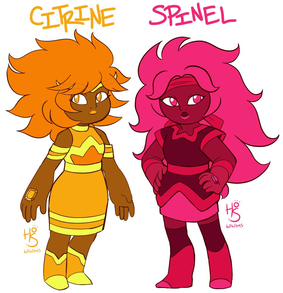 The Two Gems That Make Up My Gemsona Ruby - Spinel Crystal Gem (976x1010), Png Download
