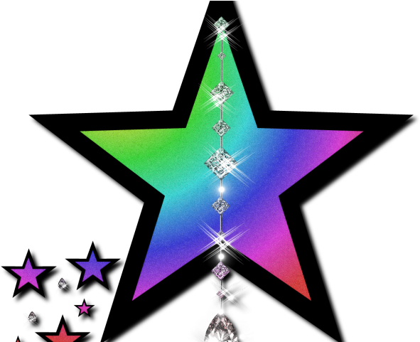Falling Stars Clipart Hollywood Star - Shining Star Gifs Christmas (640x480), Png Download