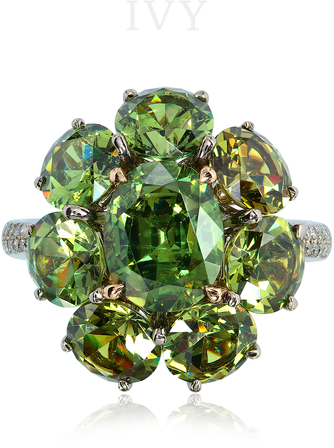 Demantoid Ring - Crystal (728x1000), Png Download