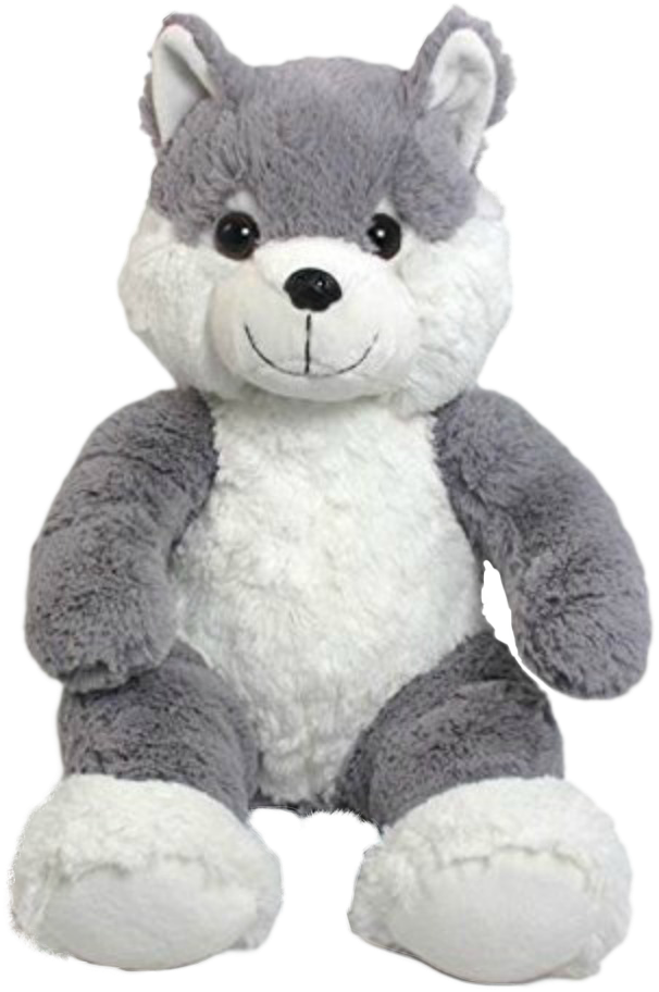 Wishpets 14" Floppy Sitting Wolf Stuffed Plush Toy - Teddy Bear (1000x1000), Png Download