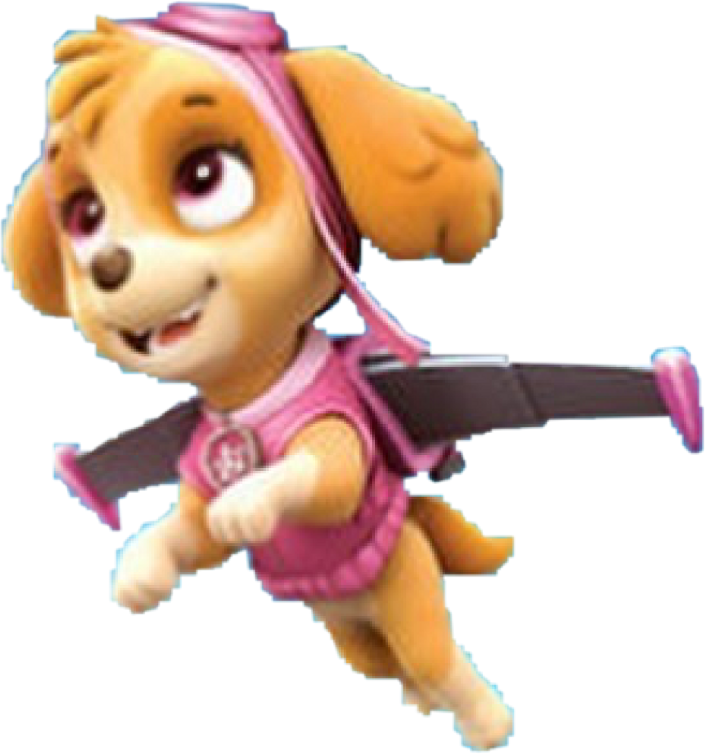 Pawpatrolskye Sticker - Cartoon (1024x1096), Png Download