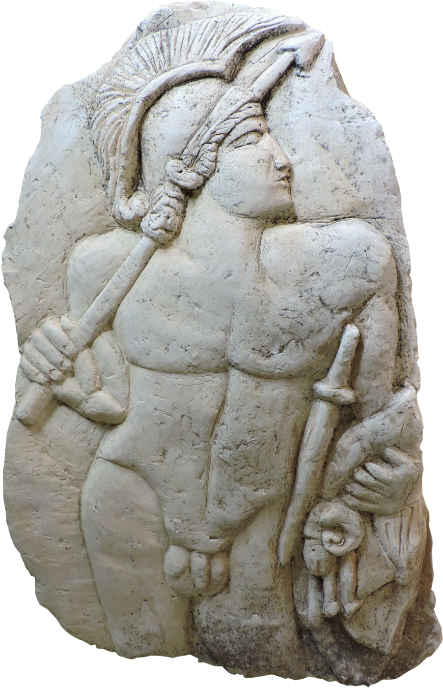 Bas Relief Carving Of A Roman Soldier (1000x1552), Png Download