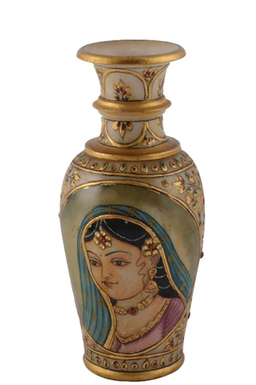 Designer Marble Flower Vase - Vase (500x750), Png Download