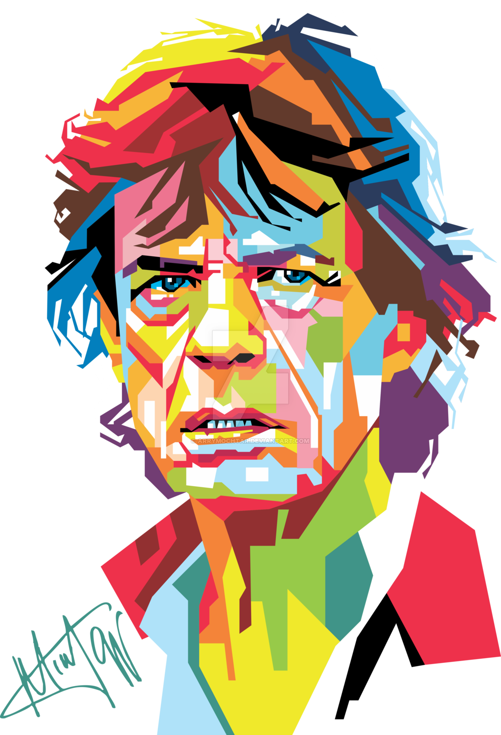 Arrymochtar 6 0 Mick Jagger In Popart Portrait Wpap - Mick Jagger Pop Art (1024x1501), Png Download