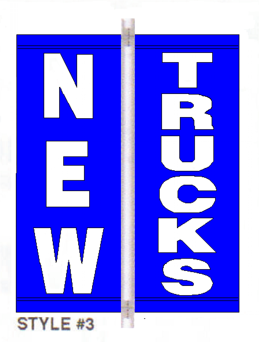 New Trucks Vinyl Pole Banner Set -blue Background / - Poster (1200x1200), Png Download