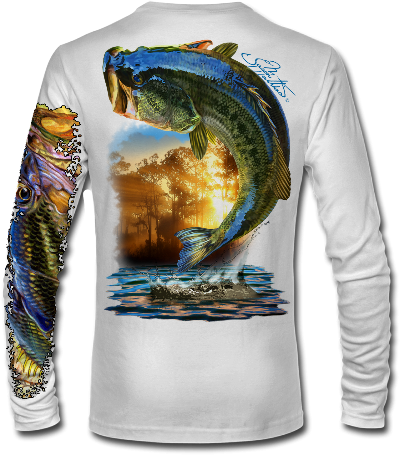 Jason Mathias Bass Shirt White - Red Fish T Shirt (1600x1600), Png Download