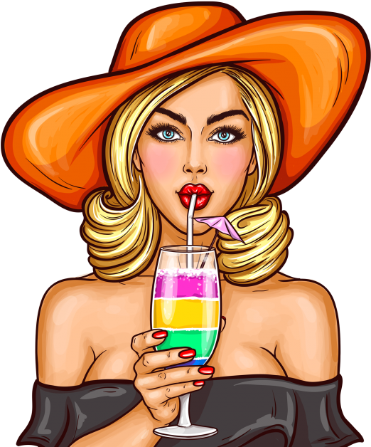 Pop Art Girl - Illustration (866x650), Png Download